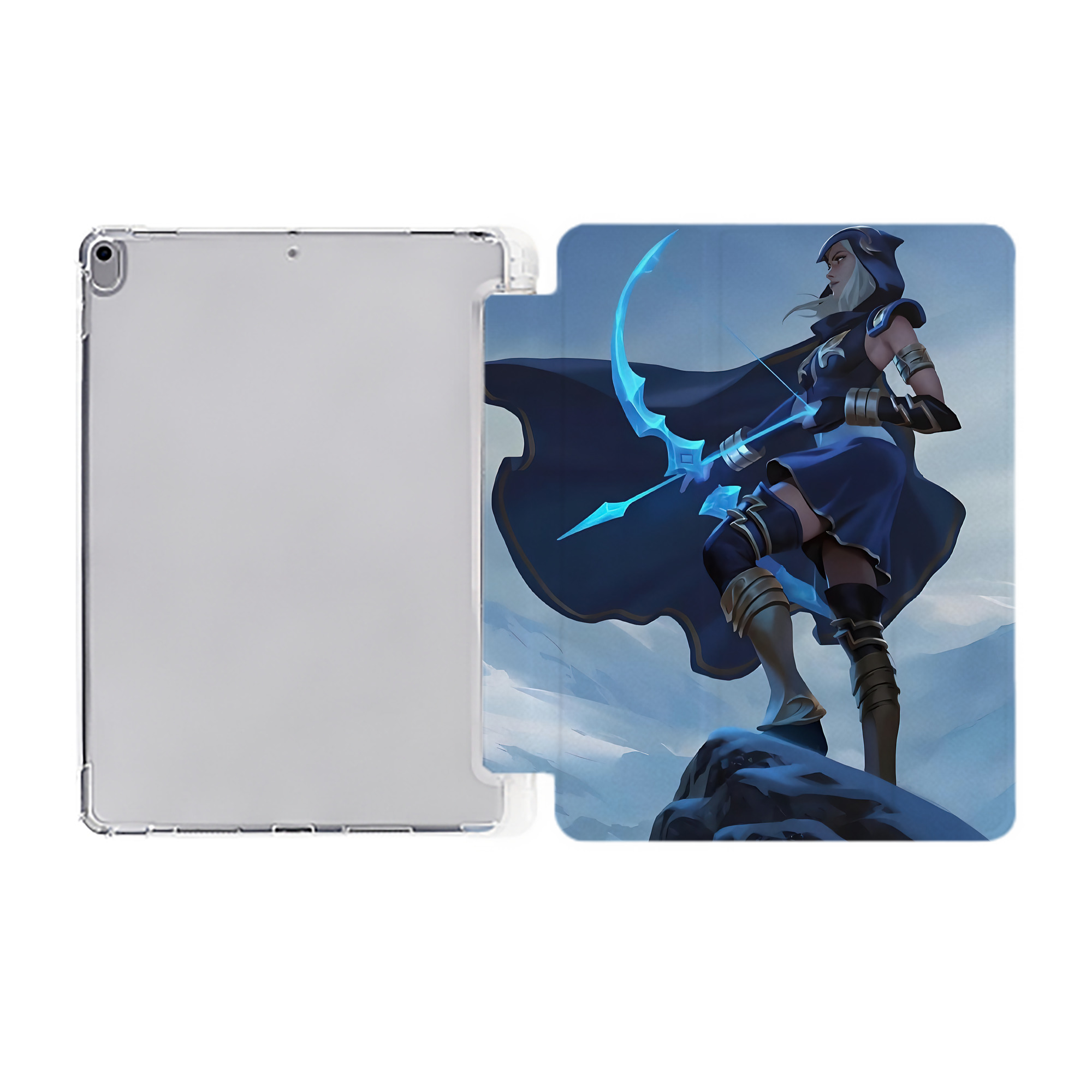 （画像用） リーグ・オブ・レジェンド League of Legends LOL IPad ケース ペン収納付き 三つ折りスタンド PUレザー×シリコン 対応機種9.5/10.5/10.9インチ